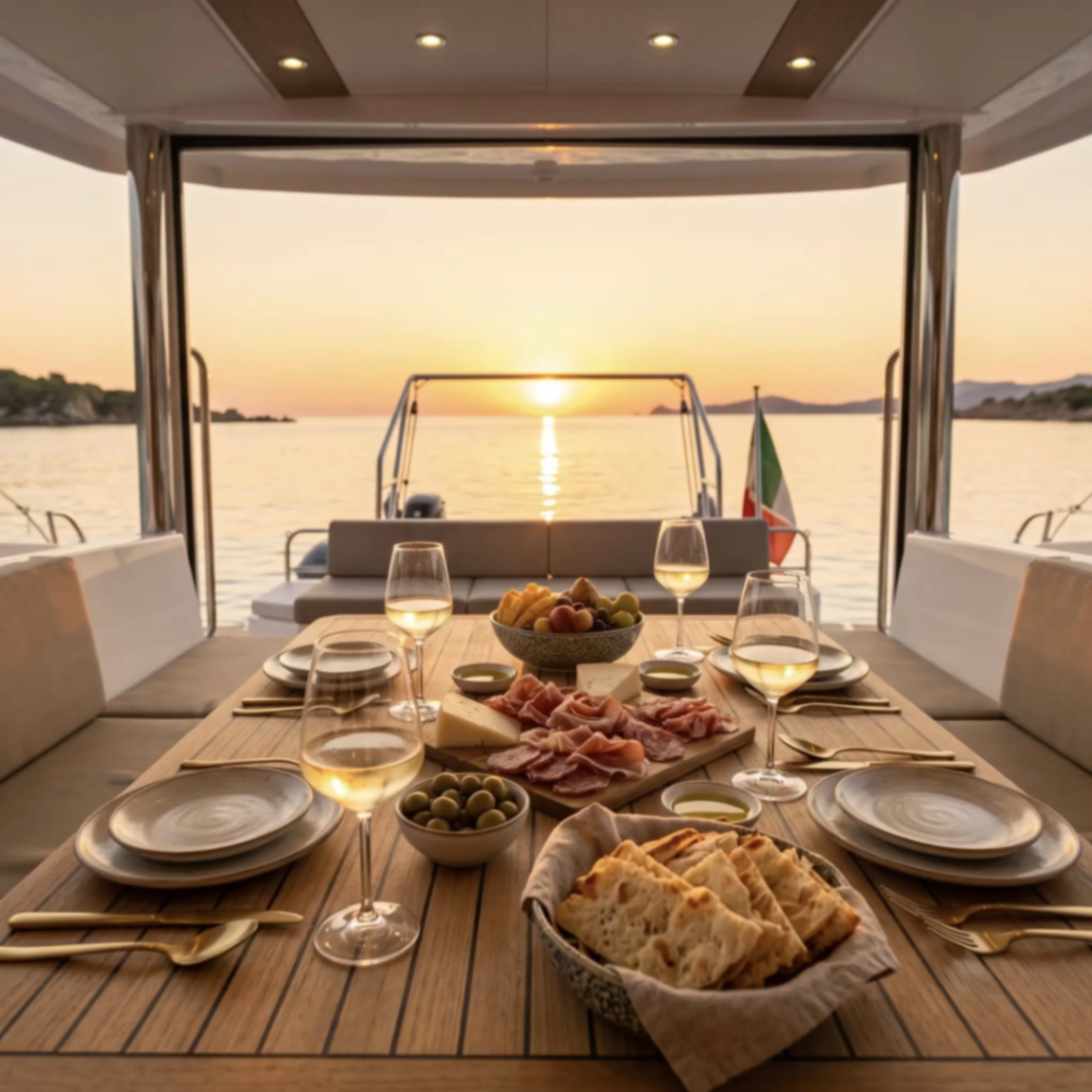 Cena preparata insieme al tramonto